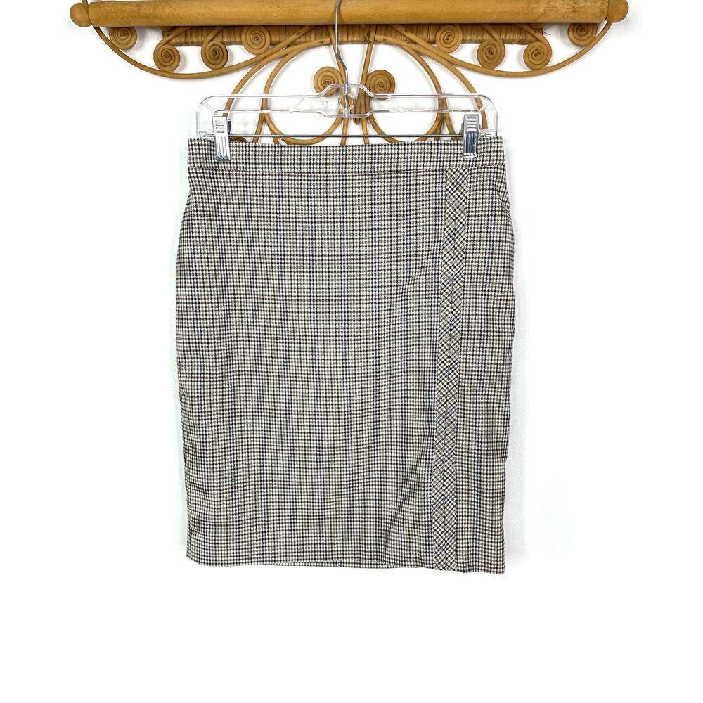 Ann Taylor plaid pencil skirt 4 petite